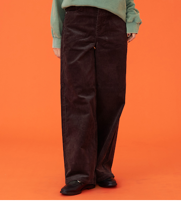 コーデュロイワイドパンツ