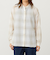 シアーチェック長袖シャツ