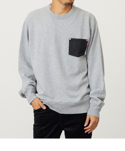 デニムポケットスウェット