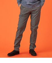 【暖】スリムトラウザーデニムパンツ