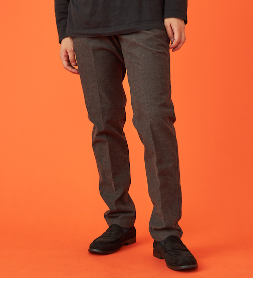 【暖】スリムトラウザーデニムパンツ