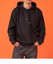 フェイクスエードフード付きパーカー