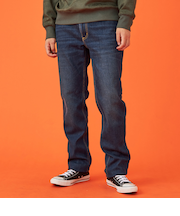 【暖】ストレートデニムパンツ