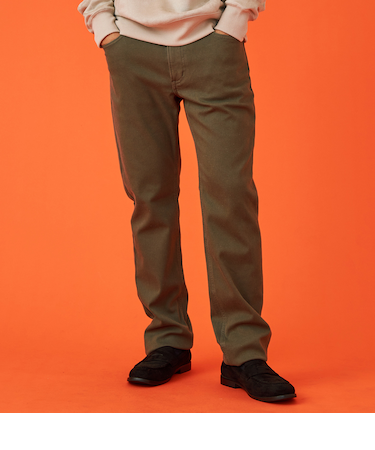 【暖】ストレートデニムパンツ