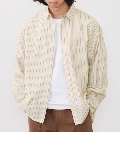 ストライプビッグシャツ【長袖】