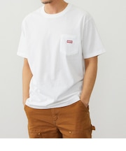 ポケット付き ボックスロゴ半袖Tシャツ