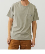 ポケット付き ボックスロゴ半袖Tシャツ