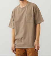 ステッチデザイン ポケット付き半袖Tシャツ