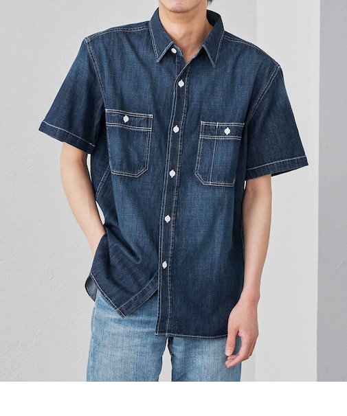 ベーシック 半袖ワークシャツ