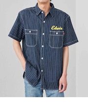 ワッペン 半袖ワークシャツ