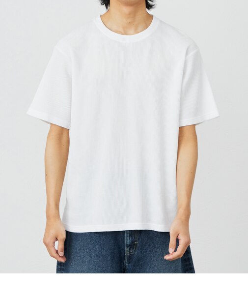 ワッフル素材 半袖Tシャツ