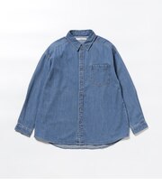 長袖 ベーシック デニムシャツ