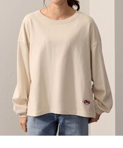 長袖 ワンポイント刺繍 Tシャツ