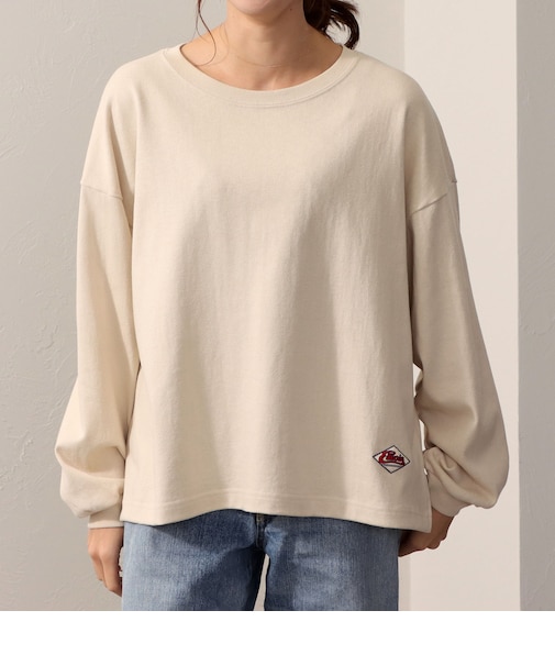 長袖 ワンポイント刺繍 Tシャツ