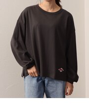 長袖 ワンポイント刺繍 Tシャツ