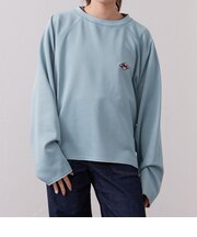 配色レイヤード クルーネックスウェット