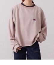 配色レイヤード クルーネックスウェット