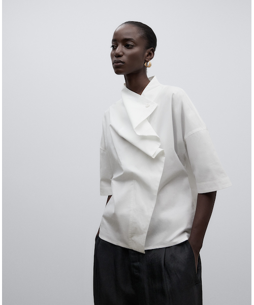 Nemeth 22SS コットンシャツ ロープ 縄 ホワイト Nemeth 22SS コットンシャツ ロープ 縄 ホワイト shirt-203d