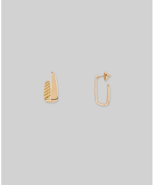 スクエアフープピアス