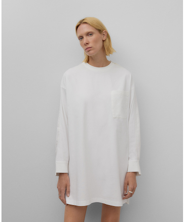 クルーネックコットンシャツ