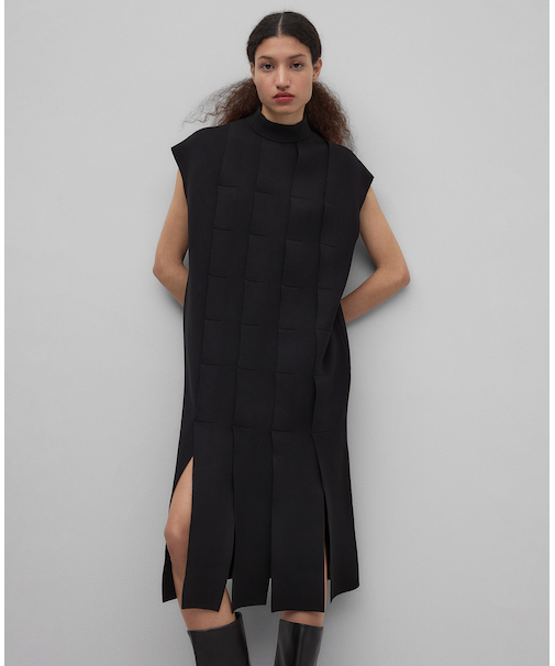 ニットパネルワンピース