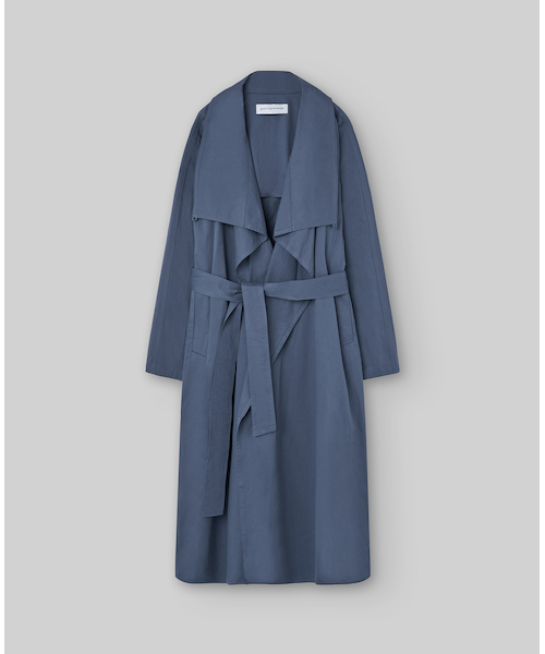 ブルーのコットントレンチコート｜アドルフォドミンゲスのアウトレット