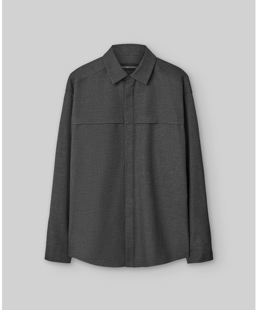 チェストプリーツシャツ