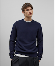 コットンのストラクチャセーター