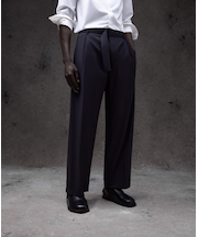 ベルト付きワイドパンツ