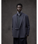 ダブルブレストのグレーブレザー