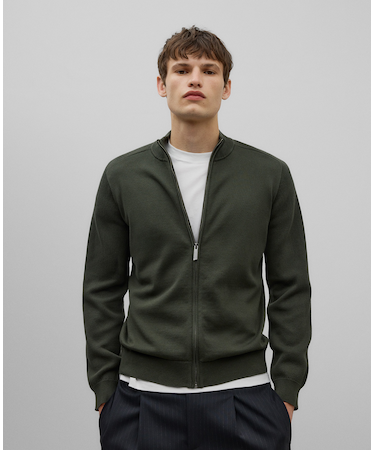 ジッパーニットカーディガン