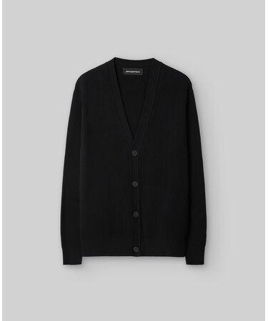 ブラックコットンカーディガン