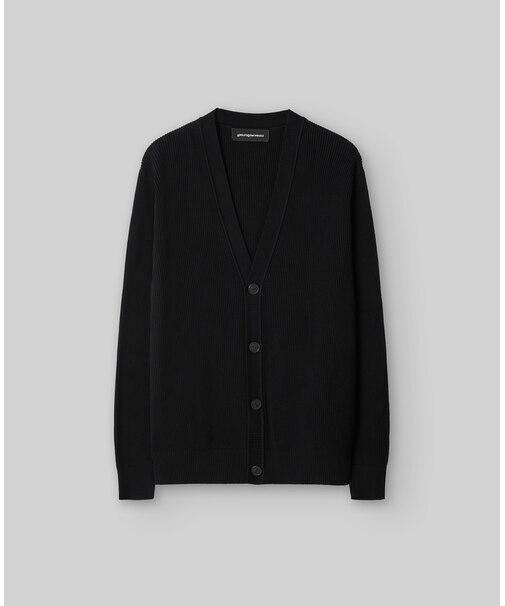 ブラックコットンカーディガン