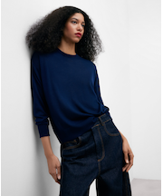 メリノウール クルーネックニット