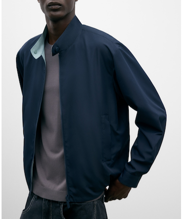 リバーシブル　ハリントン