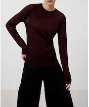 メリノウール クルーネックニット