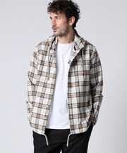 チェック フーディ 　シャツ ブルゾン