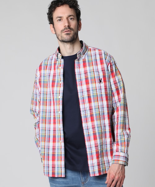 シアサッカー マドラスチェック シャツ｜サイコバニーのアウトレット