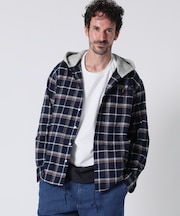 [EC限定]フーディ フランネルチェック 　シャツ