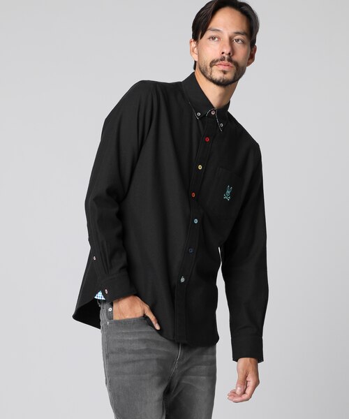 ARCHIVE]マルチカラーボタン ストレッチネル シャツ｜サイコバニーの