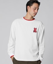 ワンポイント カラーバニー 　ロングスリーブTシャツ