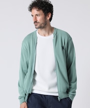 ミラノリブ 　ジップアップ ニット