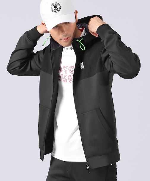 [GOLF]HERVEY ダンボールニット　ジップパーカ