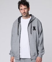 ニットライク ハニカムウェーブ 　ジップパーカ