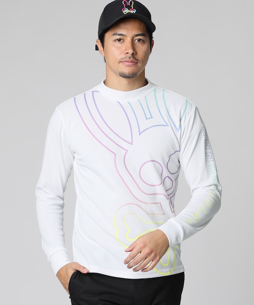 GOLF]グラデーションビッグバニー モックネックTシャツ｜サイコバニー