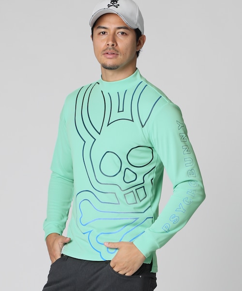 GOLF]グラデーションビッグバニー モックネックTシャツ｜サイコバニー