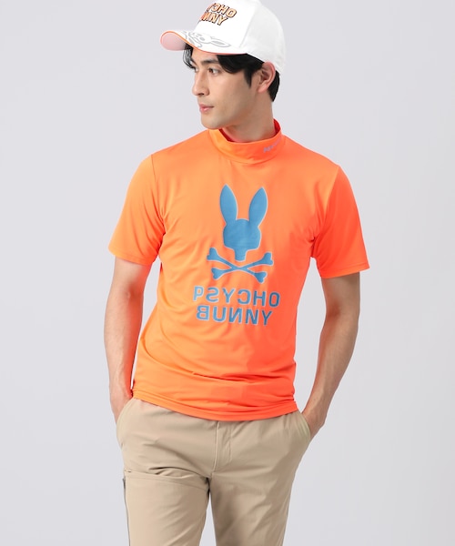 GOLF] ハイストレッチ シルエットロゴ モックネックTEE｜サイコ