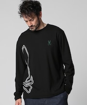 裏起毛 ビッグシルエットロゴ 　ロングスリーブTシャツ