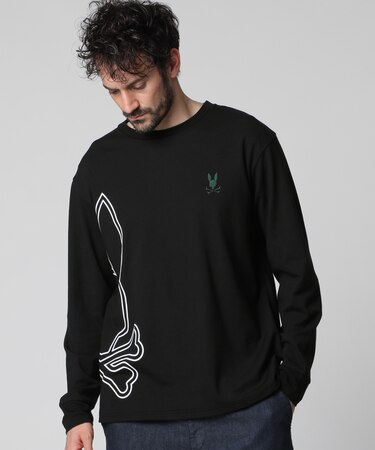 裏起毛 ビッグシルエットロゴ 　ロングスリーブTシャツ