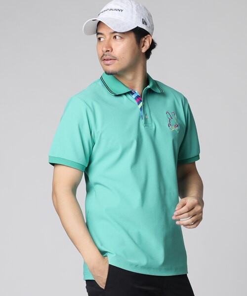 GOLF]WAVE リサイクルストレッチメッシュ ポロシャツ｜サイコバニーの 